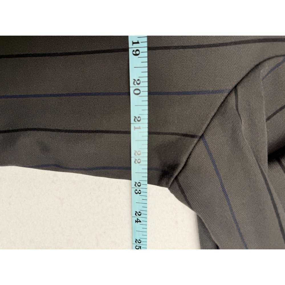 American Rag Mens Pinstripe Track Jacket Olive Green Full Zip Crest Large - Picture 4 of 8